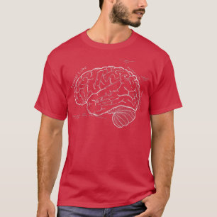 Camiseta Estudo do Geek de Ciência da Anatomia do Cérebro H