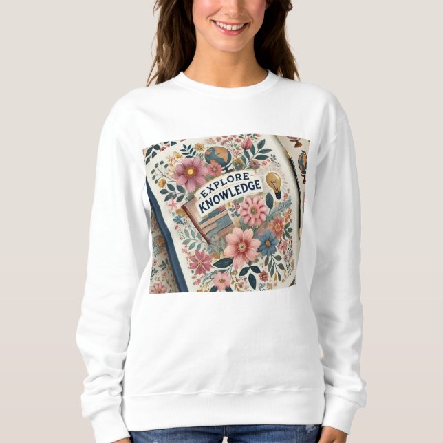 Camiseta Estudo Forte 🌸 Capacitando Sweatshirt Floral (Frente)