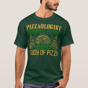 Camiseta Estudo Pizzaologista De Pizza Engraçado Foodie Par