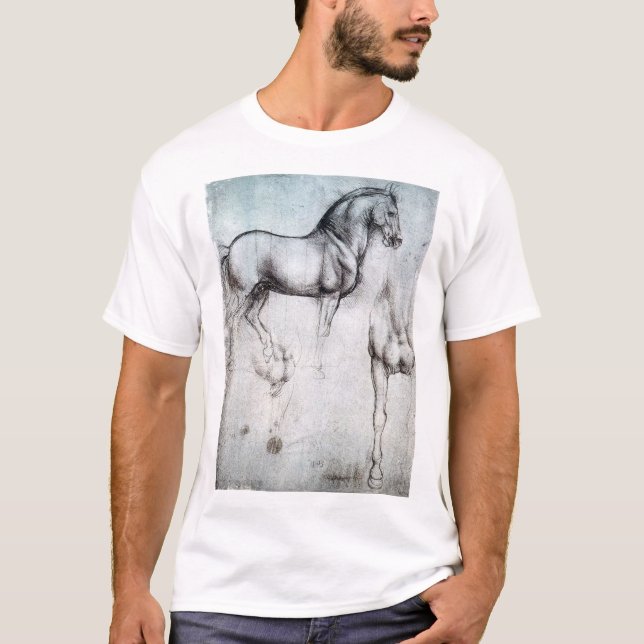 Camiseta Estudo sobre Cavalo, Leonardo da Vinci (Frente)