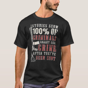 Camiseta Estudos Mostram que 100 dos Criminosos Cometam Men