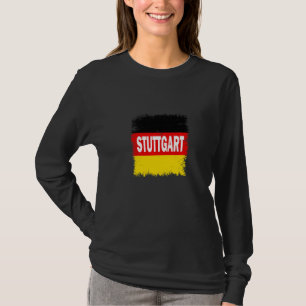 Camiseta Estugarda  Alemanha Com Bandeira Alemã