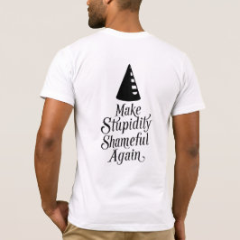 Camiseta Estupidez é vergonhosa camisa-T masculina