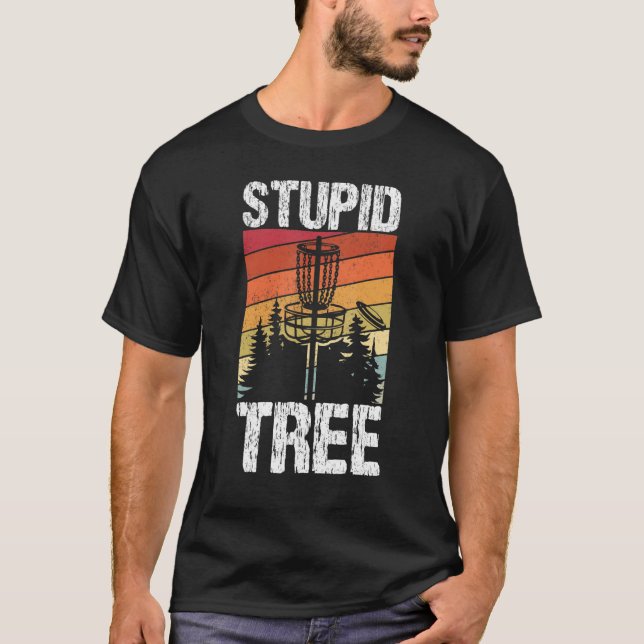 Camiseta Estúpido Disco Árvore Golf Esporte Frisbee Ventila (Frente)