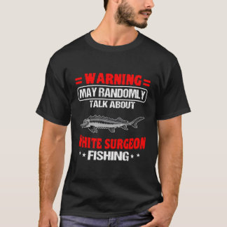 Camiseta Esturjão branco Água fresca de pesca Anadromia Fis