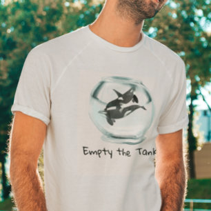 Camiseta Esvazie a tigela da baleia assassina dos direitos 