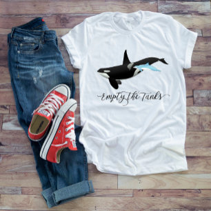 Camiseta Esvazie Os Tanques Golfinho Livre Orca Baleia Assa