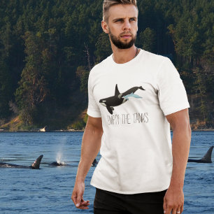 Camiseta Esvazie Os Tanques Golfinho Livre Orca Baleia Assa