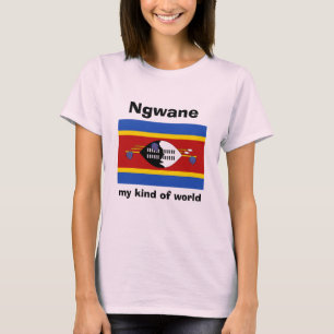 Camiseta Eswatini Bandeira + Mapa + Texto