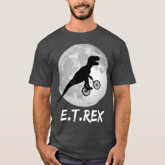 Camiseta ET Rex Funny Dinosaur TRex on Bike over the