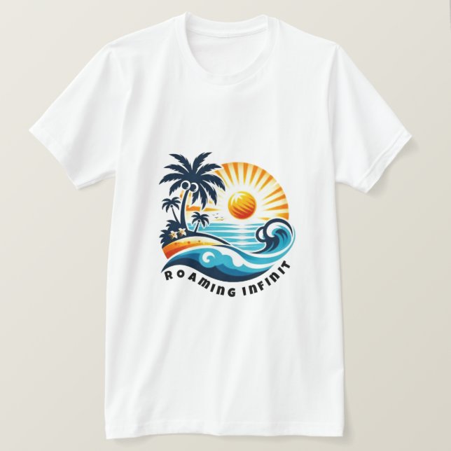 Camiseta Été Chic | Graphique Vacances Soleil (Frente do Design)
