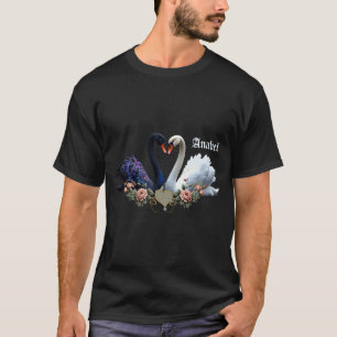 Camiseta Eterno Bond, Black and White Swans in Love.