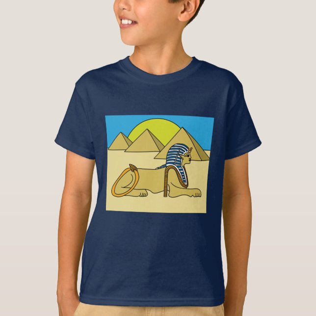 Camiseta Eterno do Egito Sphinx Pharaopyramides (Frente)