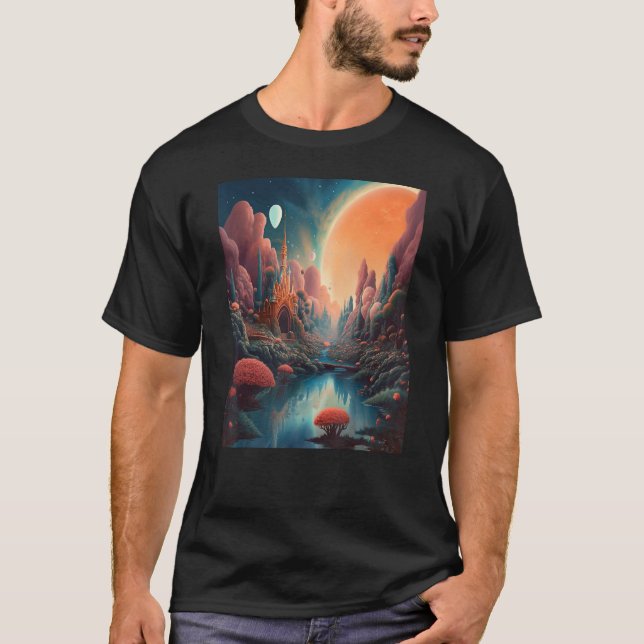Camiseta Ethereal Nature Serene Nature Vibrant Colors Ether (Frente)
