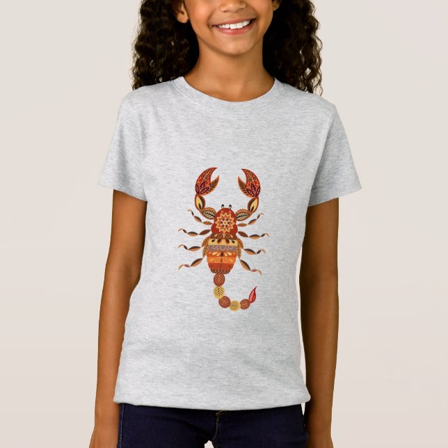 Camiseta Ethnic Floral Scorpion (Frente)