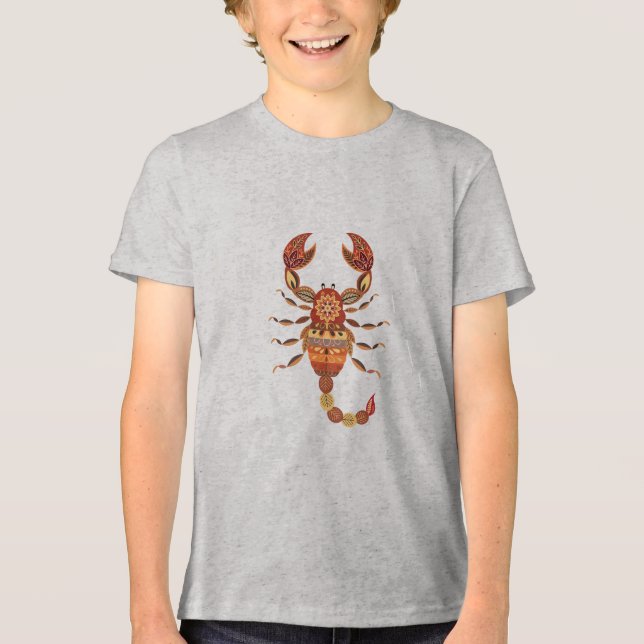 Camiseta Ethnic Floral Scorpion (Frente)