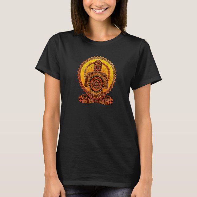 Camiseta Ethno Mandala Buddha Tem Uma Dentro De Olhar Para  (Frente)