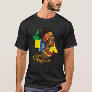 Camiseta Etiópia África Sinalizador Etíope Amor Orgulhoso M