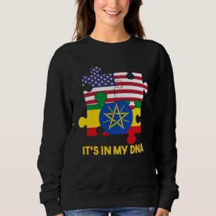Camiseta Etiópia Etíopes África Bandeira Orgulhoso DNA Amer