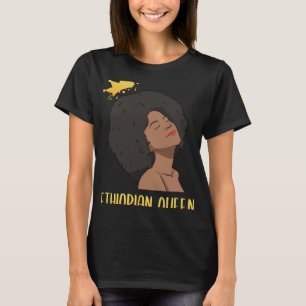 Camiseta Etiópia: Mulher Etíope Bandeira Orgulhosa Amor Pri