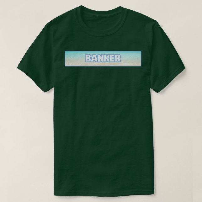 Camiseta Etiqueta Banker Blue Beach (Frente do Design)