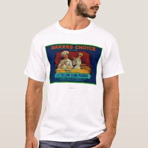 Camiseta Etiqueta bem escolhida do pêssego dos padeiros
