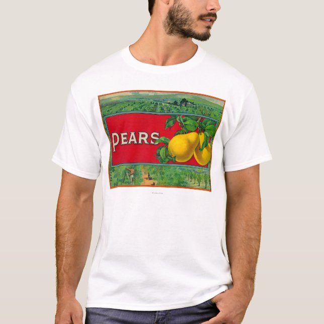 Camiseta Etiqueta conservada em estoque da caixa da pera (Frente)