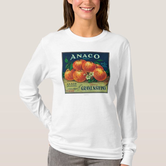 Camiseta Etiqueta da caixa de Anaco Apple (Frente)