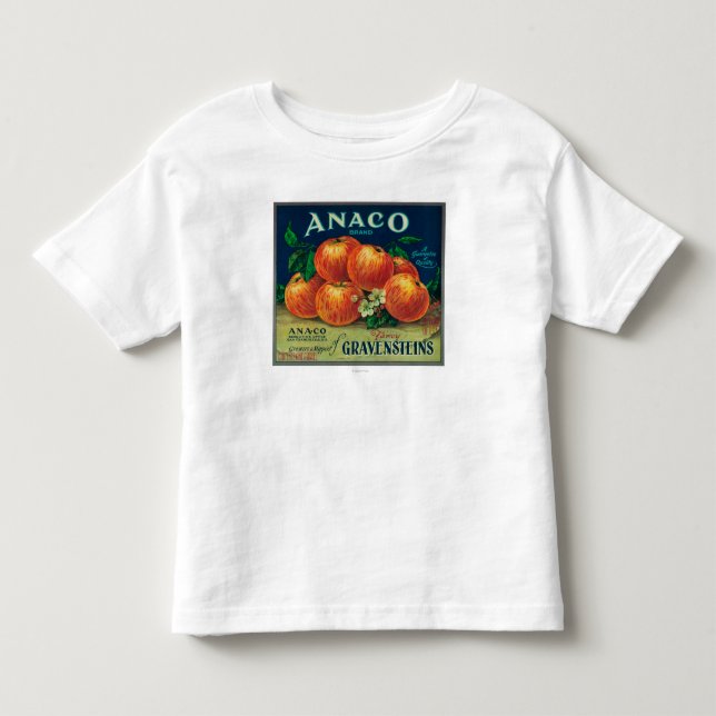 Camiseta Etiqueta da caixa de Anaco Apple (Frente)