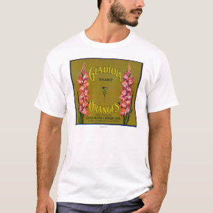 Camiseta Etiqueta da caixa do citrino da marca de Gladiola