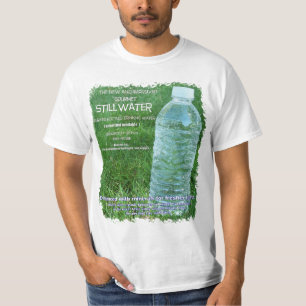Camiseta etiqueta da garrafa de água da paródia da paród