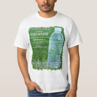 Camiseta etiqueta da garrafa de água da paródia da paródia