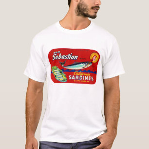 Camiseta Etiqueta da sardinha de Sebastian