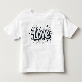 Camiseta Etiqueta de amor monocromática