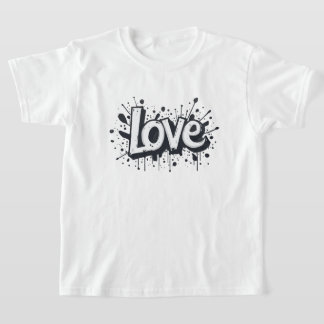 Camiseta Etiqueta de amor monocromática