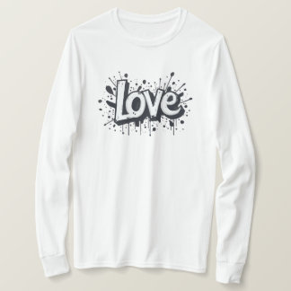 Camiseta Etiqueta de amor monocromática