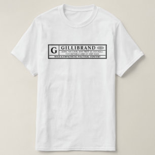 Camiseta Etiqueta de Aviso da Gillibrary