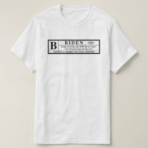 Camiseta Etiqueta de Aviso Joe Biden