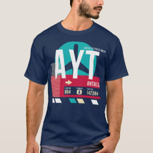 Camiseta Etiqueta de Bagagem com Código de Bagagem do Aerop