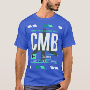 Camiseta Etiqueta de Bagagem de Código do Aeroporto Colombo
