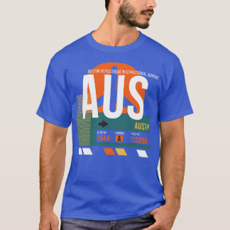 Camiseta Etiqueta de Bagagem de Código do Aeroporto de Aust
