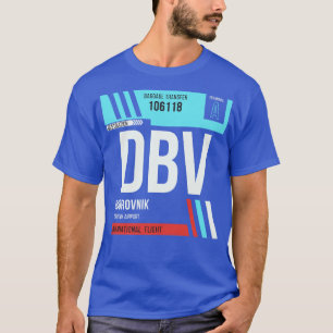 Camiseta Etiqueta de Bagagem de Código do Aeroporto de Dubr