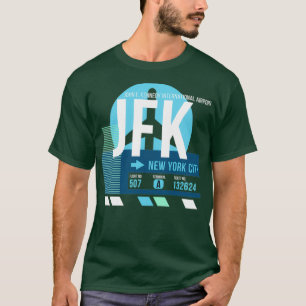 Camiseta Etiqueta de Bagagem de Código do Aeroporto de Nova
