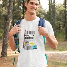 Camiseta Etiqueta de Bagagem de Viagem do Ártico de Sisimiu