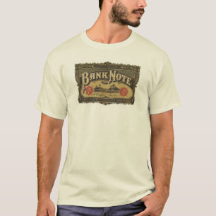 Camiseta Etiqueta de Charuto de Nota Bancária