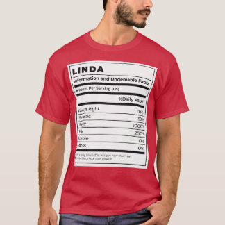Camiseta Etiqueta de Comida engraçada Ingredientes feminino