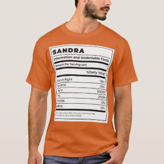 Camiseta Etiqueta de Comida Engraçada Ingredientes Feminino