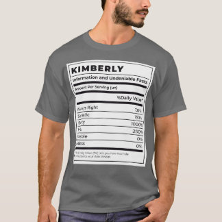 Camiseta Etiqueta de Comida Engraçada Ingredientes Feminino