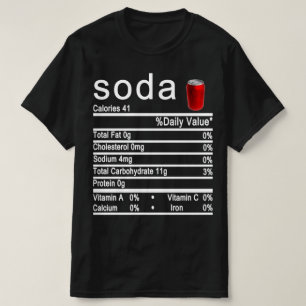 Camiseta etiqueta de Fatos Nutricionais de Sódio