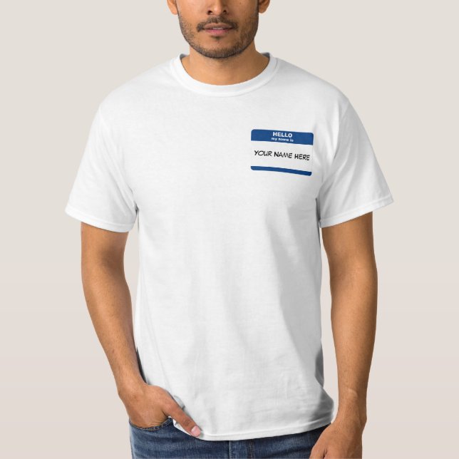 Camiseta etiqueta de nome (Frente)